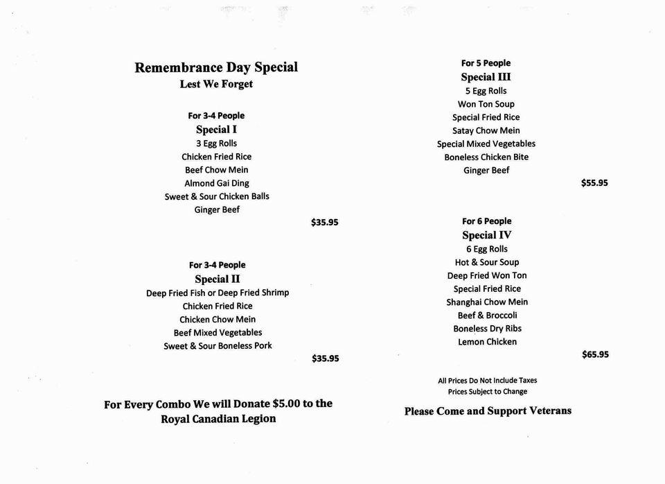 Menu at Spicy Peppercorn Chinese & Vietnamese Restaurant, Prince Albert