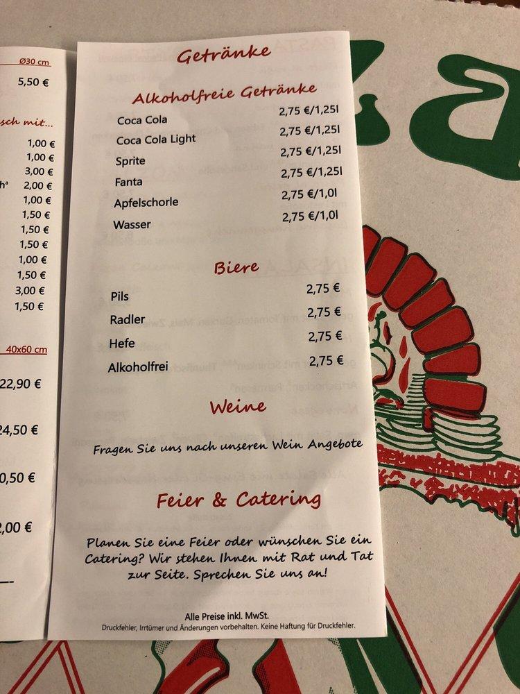Speisekarte von da Luca Pizza Pasta Insalate, Holzgerlingen