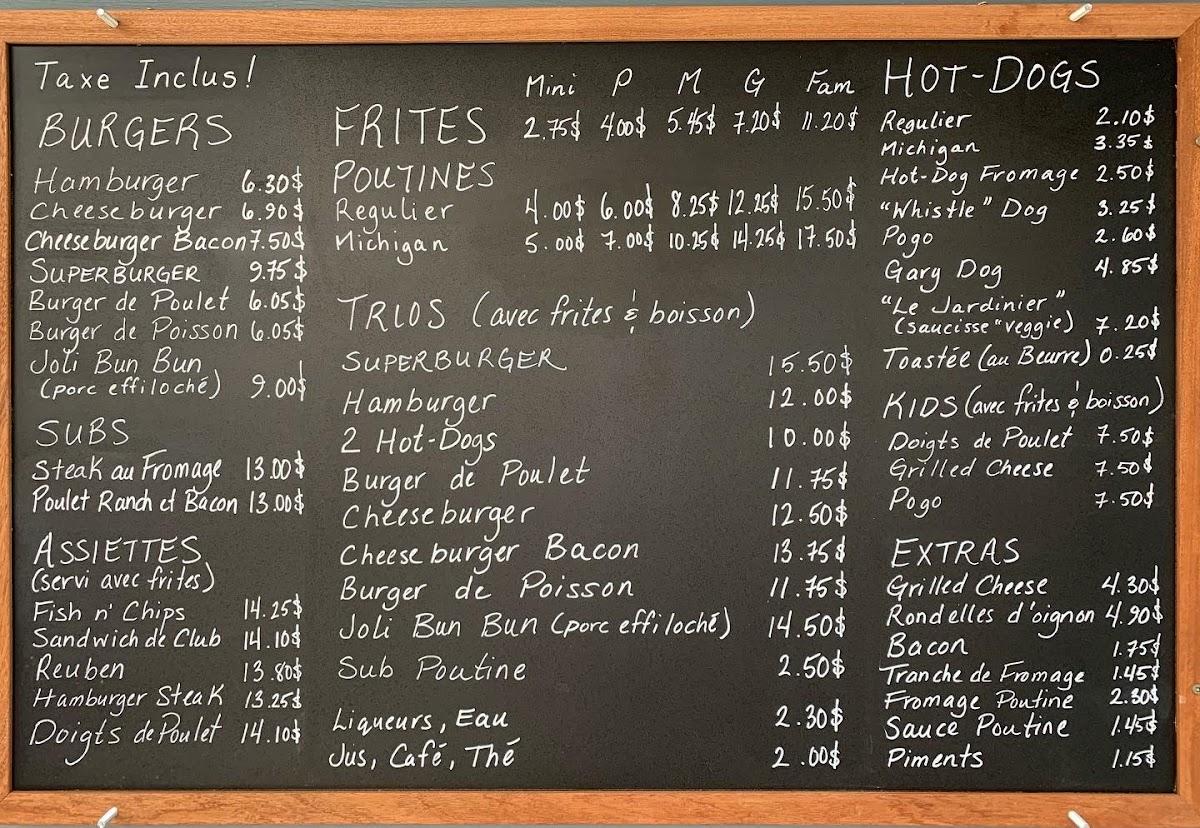 Menu at Restaurant Gary's, Howick