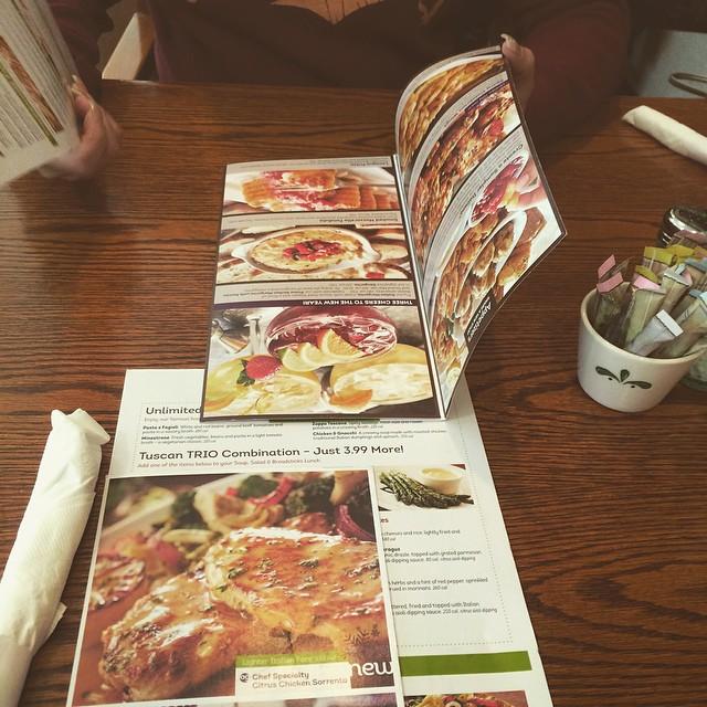 Menu at Olive Garden Italian Restaurant, Whittier