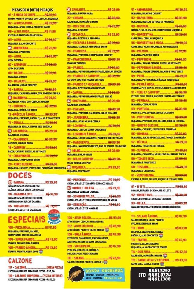 Menu Em Super Bola Pizzaria Santo Andr