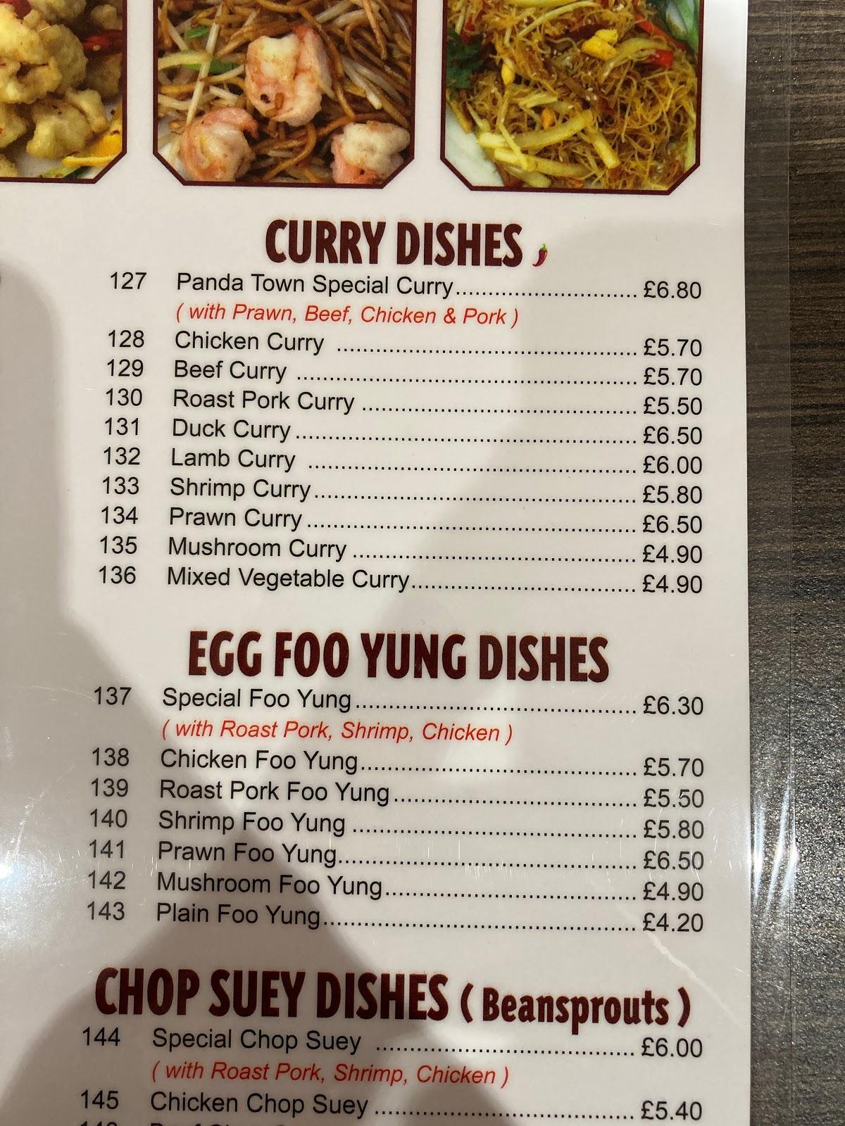 Menu at Panda Town fast food, Haywards Heath