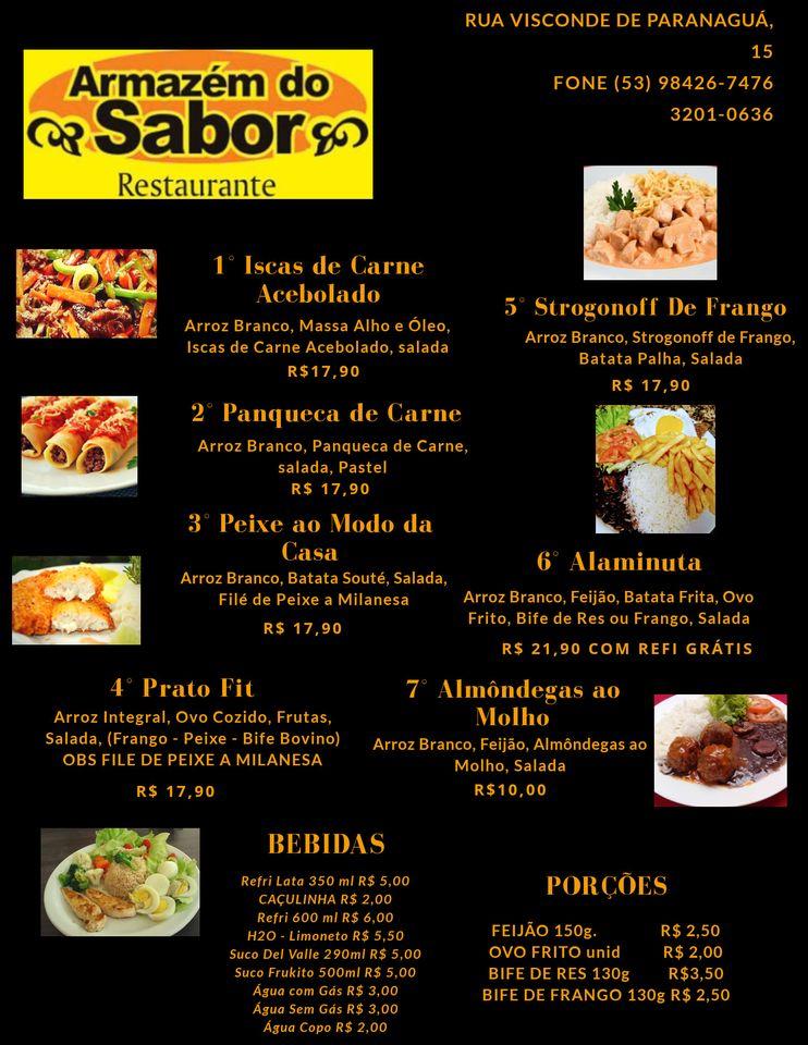 Comidaria Armazém cardápio
