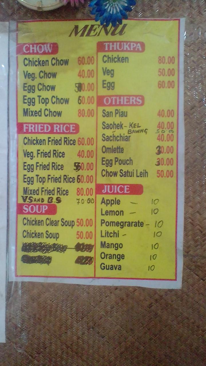 Mizo Shop menu