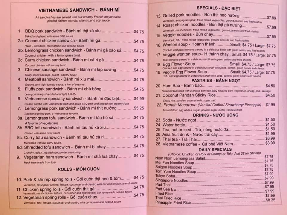 Menu at Nom Nom Deli restaurant, Olympia