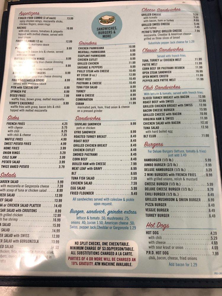 Menu at Post Road Diner restaurant, Norwalk, 312 Connecticut Ave