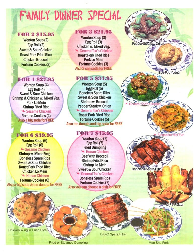 Menu at Ming’s Chinese Restaurant, Middletown