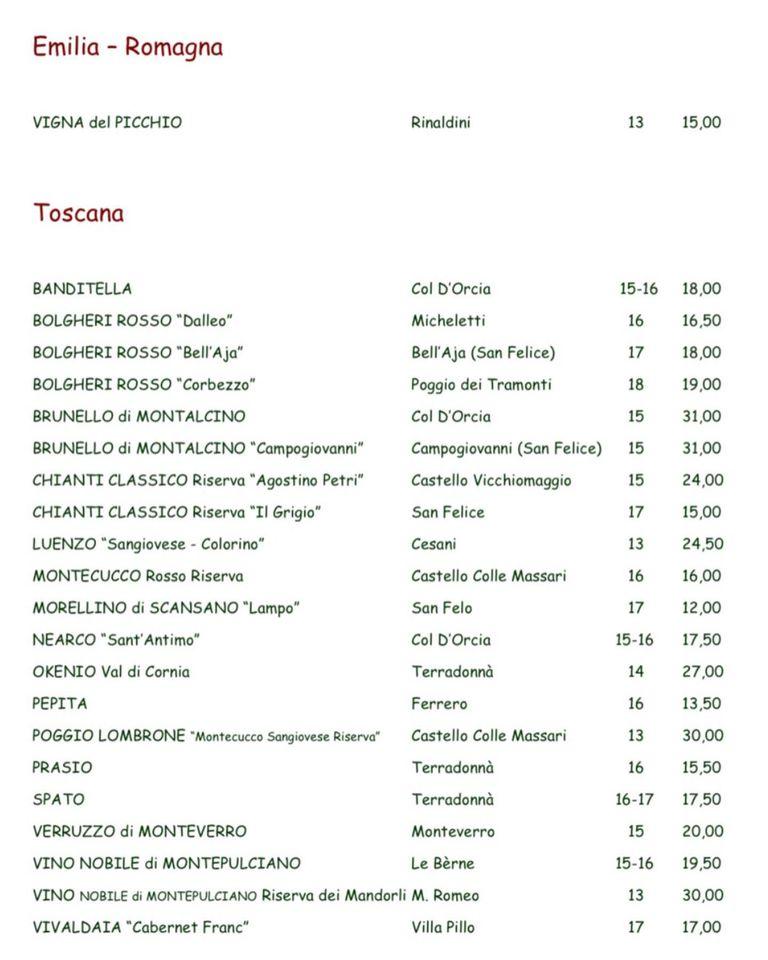 Menu da Il Covo Enoteca con Cucina ristorante, Osnago, Via Camillo