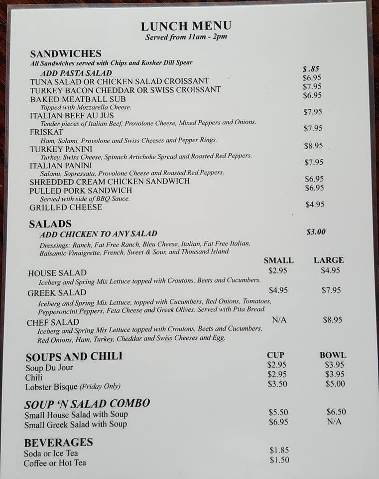 Menu at Conestoga Grill pub & bar, Canton