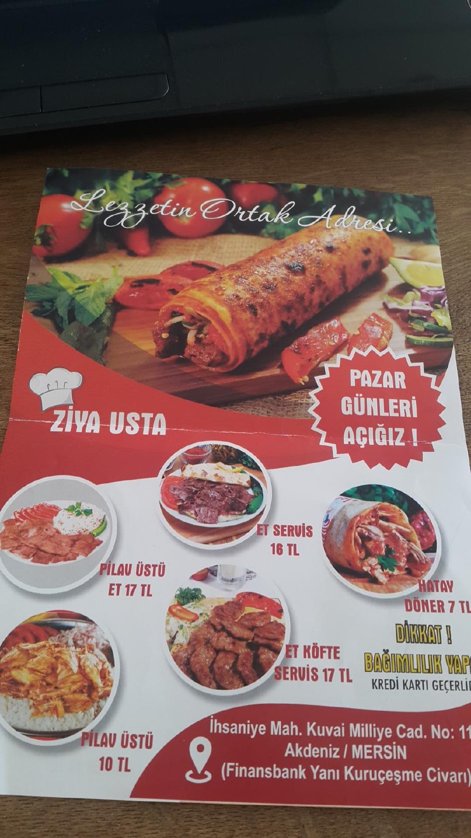 Menu at ByTiryaki Döner, Mersin