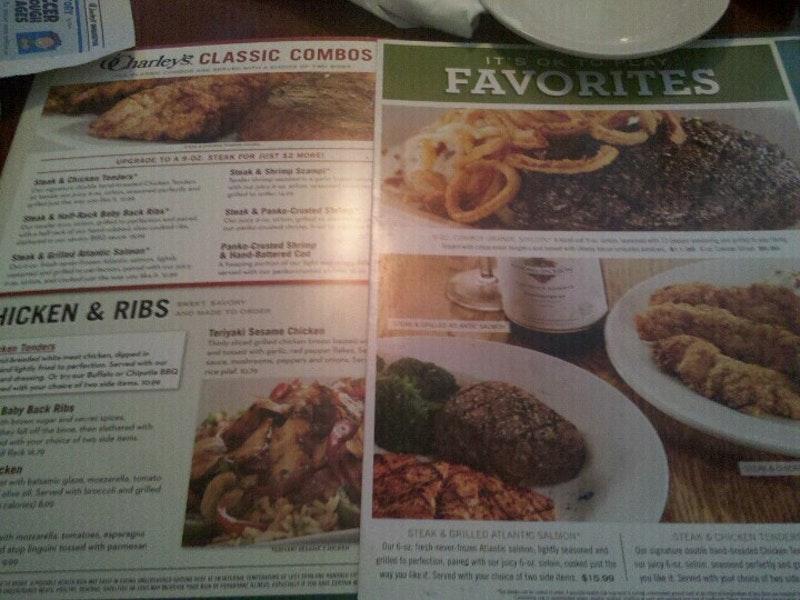 Menu at O'Charley's Restaurant & Bar, Springdale, Princeton Pike
