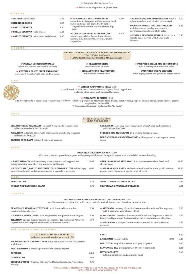Menu at Italian Market Kitchen pub & bar, Rothwell