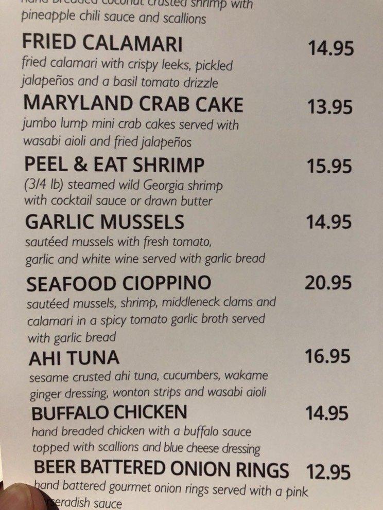 Menu at Panama Hattie's pub & bar, Saint Augustine Beach