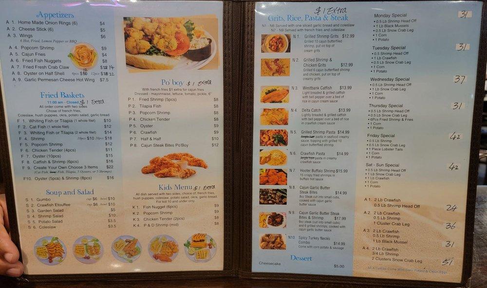 Menu at Crab Boat Restaurant, Madison