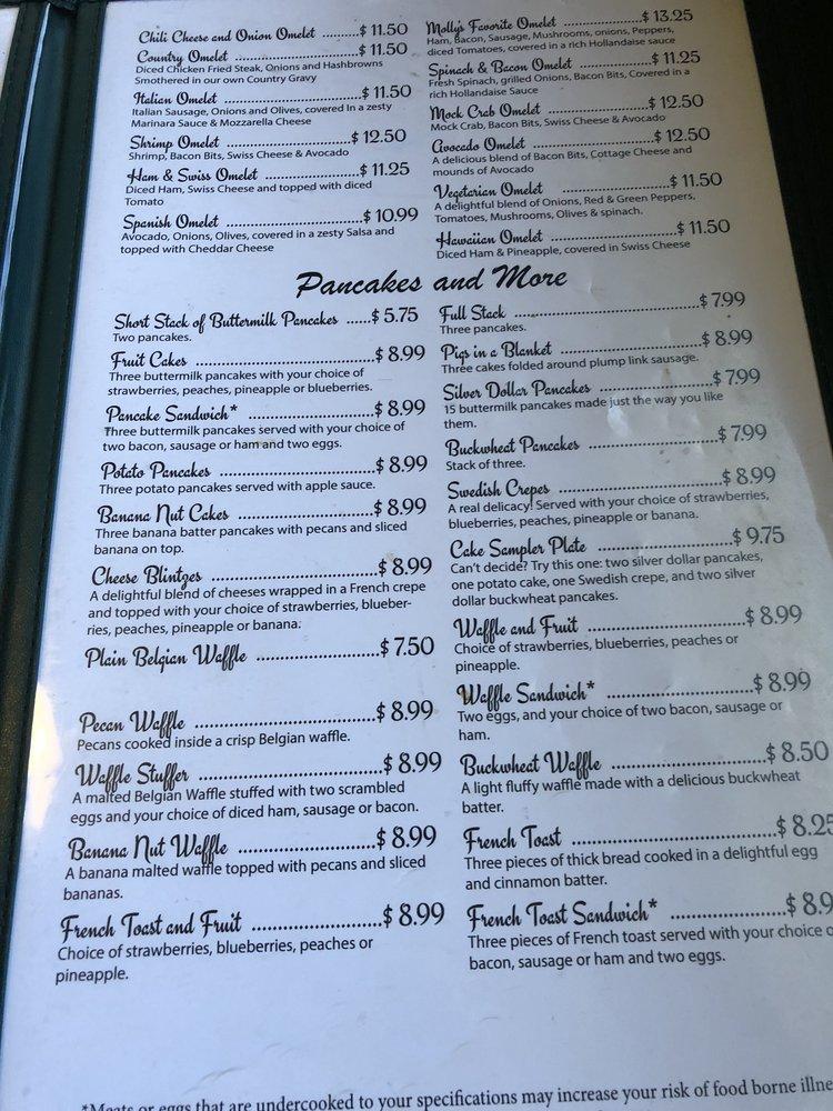 Menu at Molly's Family Restaurant, Spokane