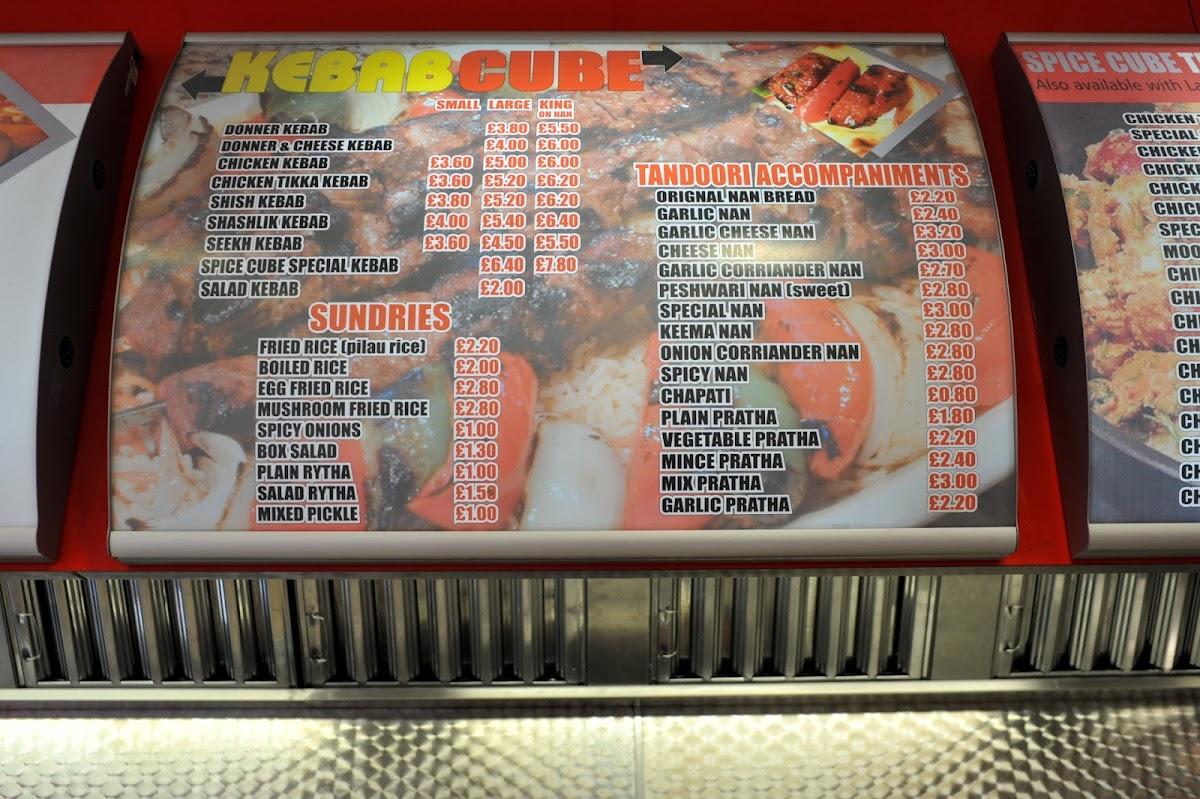 Menu At Spice Cube Restaurant Prestwick   Ra98 Menu Spice Cube 