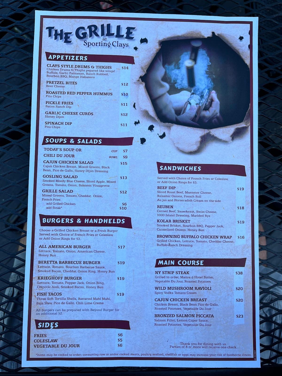 Menu at The Grille at Sporting Clays desserts, Seven Springs, 199 Teal Dr