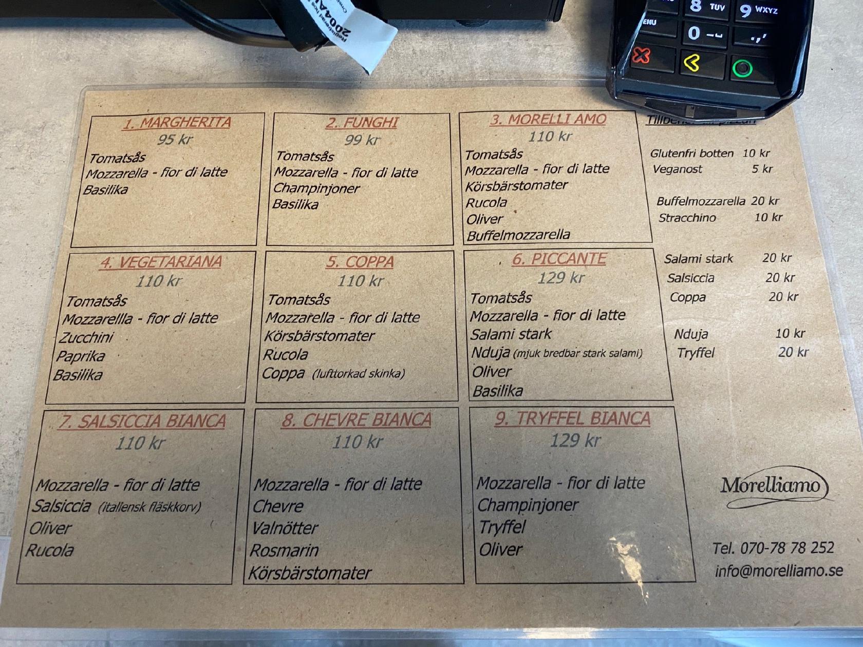 Menu at Italienaren i Gubbängen di Andrea Morelli pub & bar, Stockholm