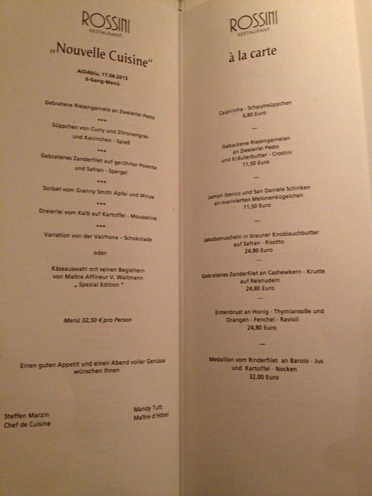 Carta de Rossini Aida Club Schiff, Roma