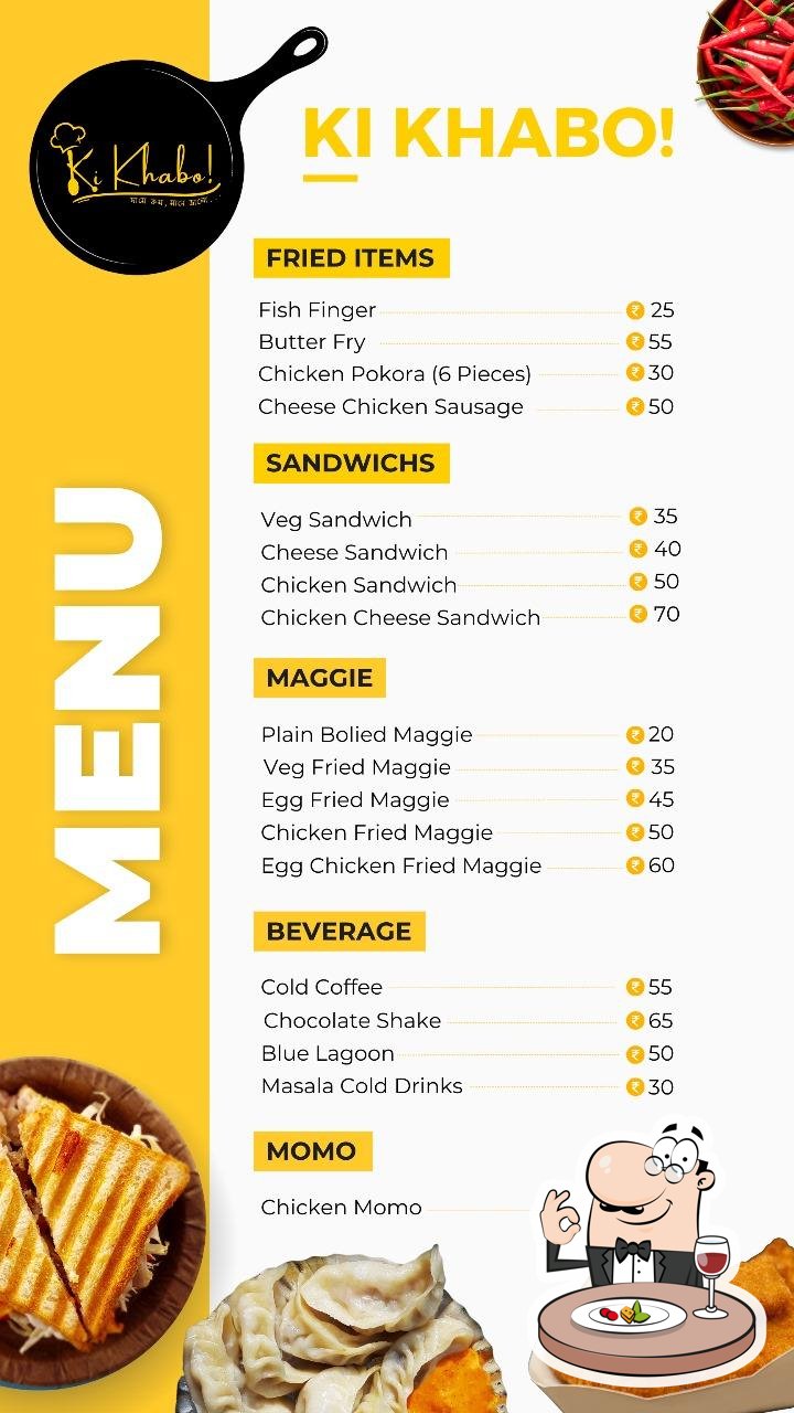 Ki Khabo! menu