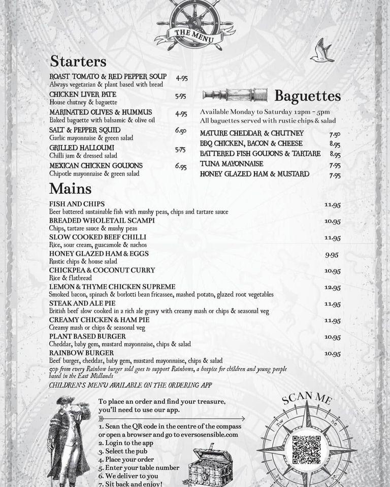 Menu at The Marquis Wellington Pub & Kitchen, Leicester