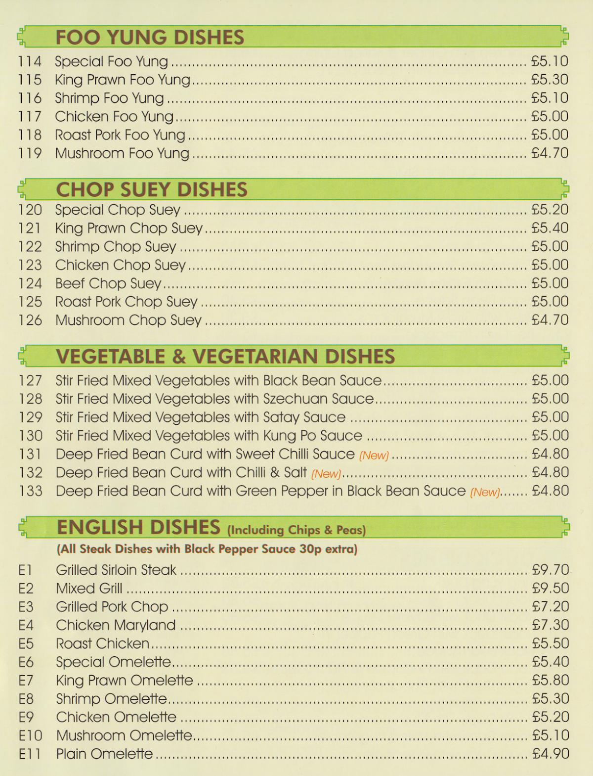 Menu at Good Friends fast food, Leicester, 233 Uppingham Rd