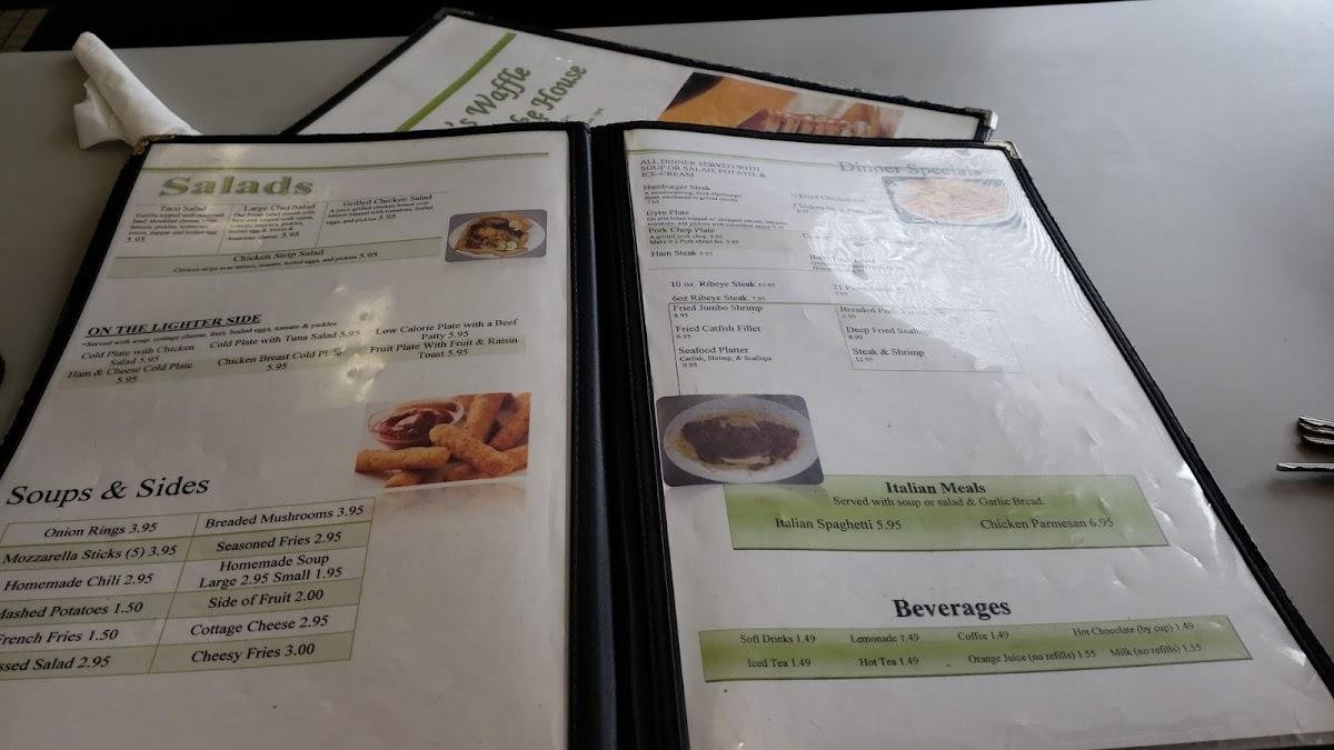 Menu at John's Waffle & Pancake House restaurant,
