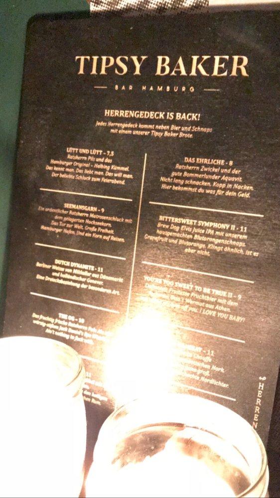 Speisekarte von Tipsy Baker Bar Hamburg, Hamburg