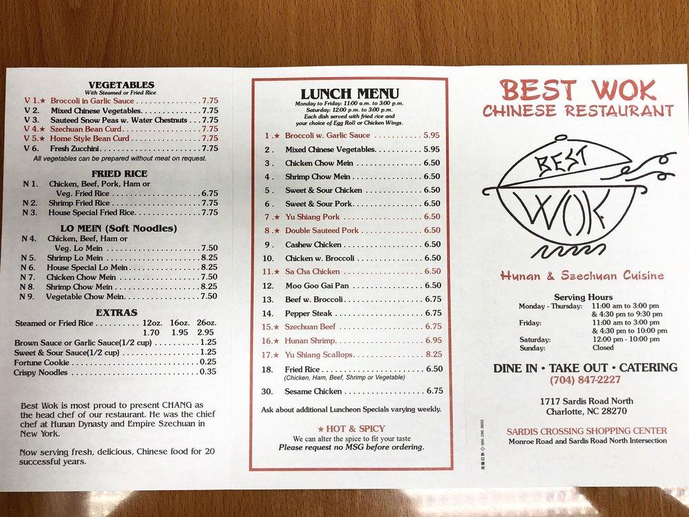 Best Wok Menu Options