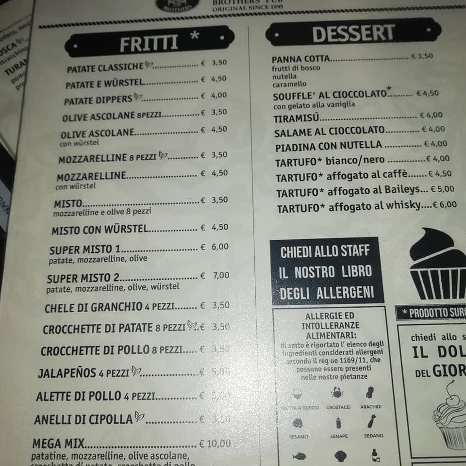 Menu di Dalton Brothers Pub 