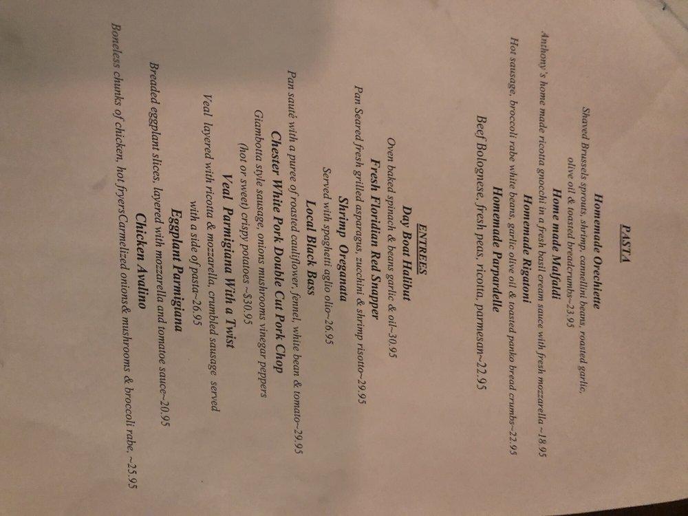 Menu at Pucciarello's Italian Kitchen restaurant, East Hanover