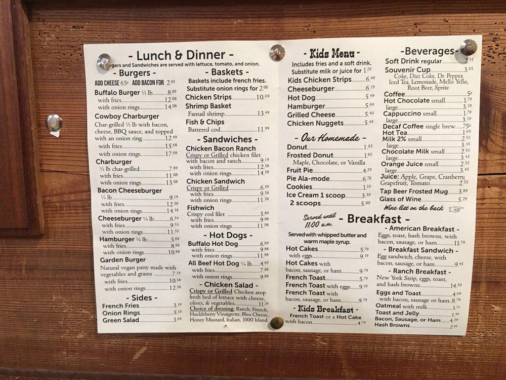 Menu at Wall Drug Store cafe, Wall, 510 Main St
