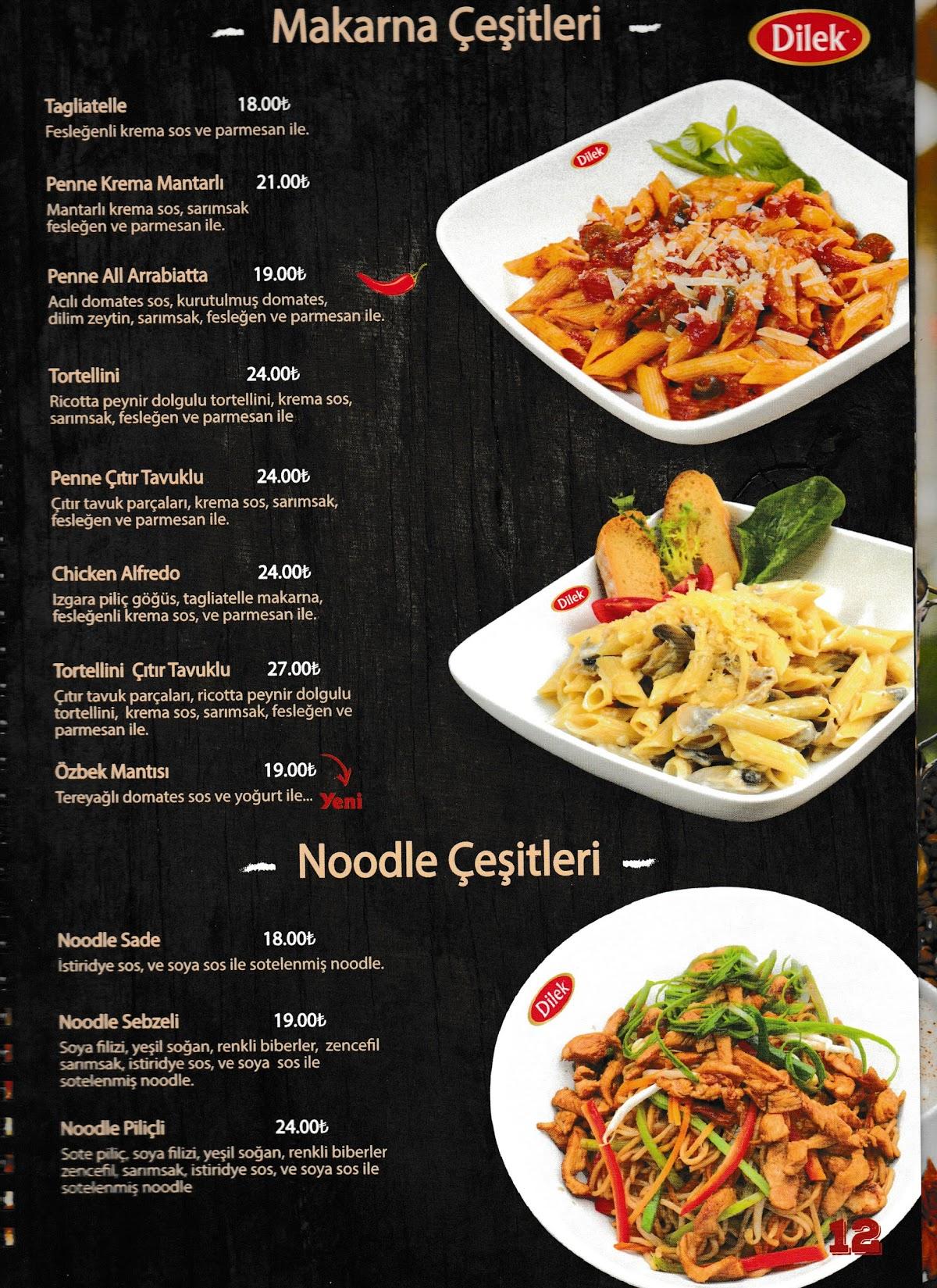 Menu at Dilek PastaneCafeRestaurant Cevizlibağ Şubesi, Istanbul