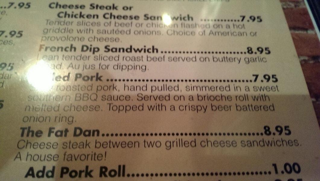 Menu at Brick House Bar & Grill, Sayreville