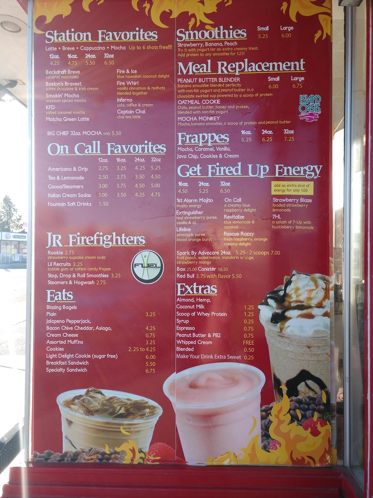 Menu At Lil Firehouse Coffee Richland Richland