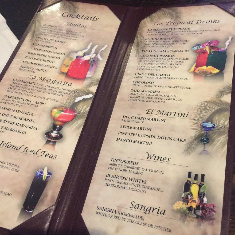 Menu at Casa del Campo restaurant, North Babylon