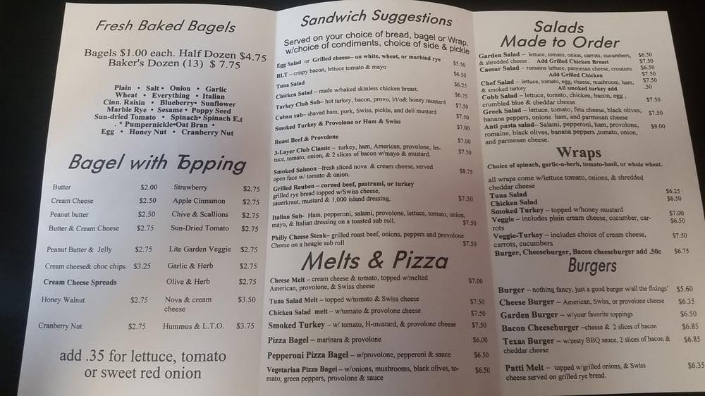 Menu at Bagelicious Deli & Bakery, Ocala