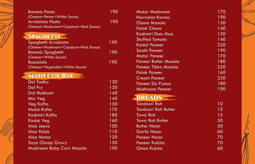 Menu at Hungry Bike Food Delivery App, Rishikesh