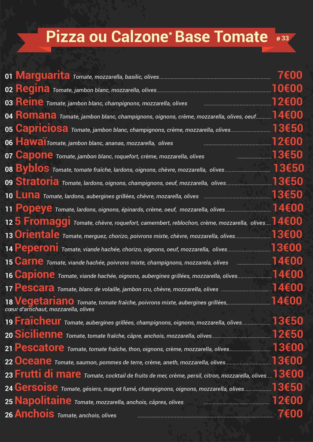 Menu de Velicio Restaurant Grau d'Agde