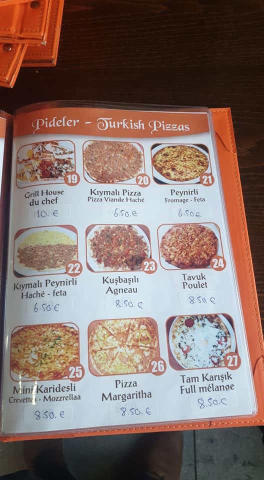 Menu de Bosphore