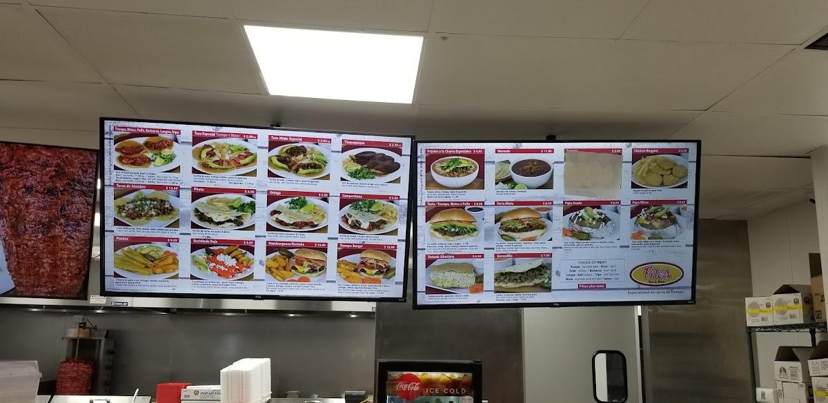 Carta del restaurante Fito's Tacos del Trompo, Arlington