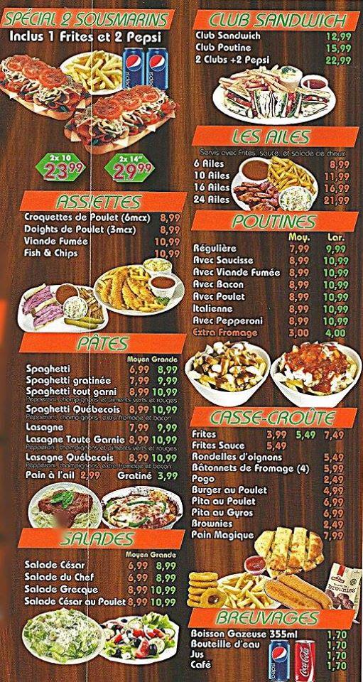 Menu at Pizza Gino Rosemere 2 Pour 1 restaurant, Rosemère