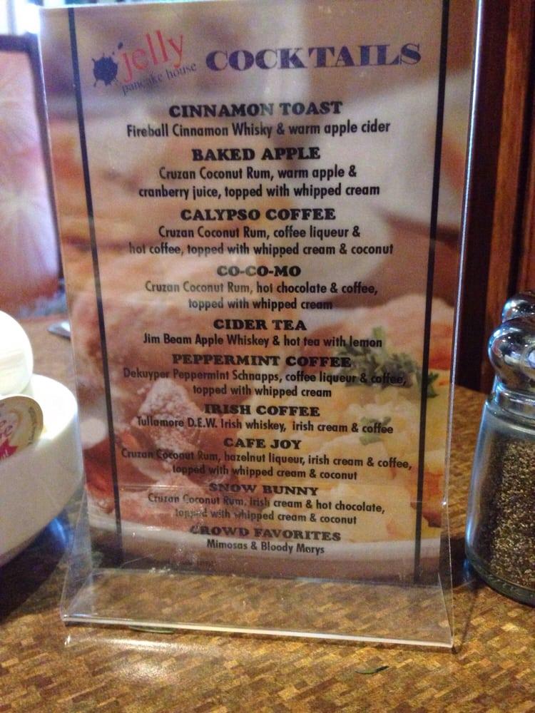 Menu at Jelly Pancake House restaurant, Dyer