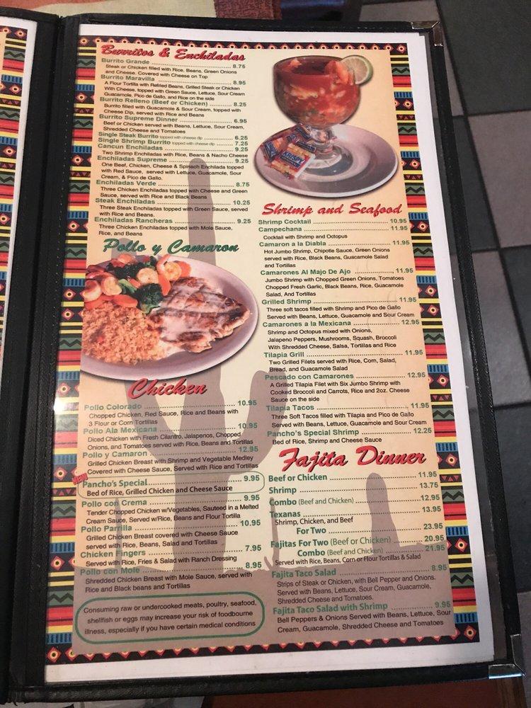 Menu at El Cazador restaurant, Birmingham, Edwards Lake Rd