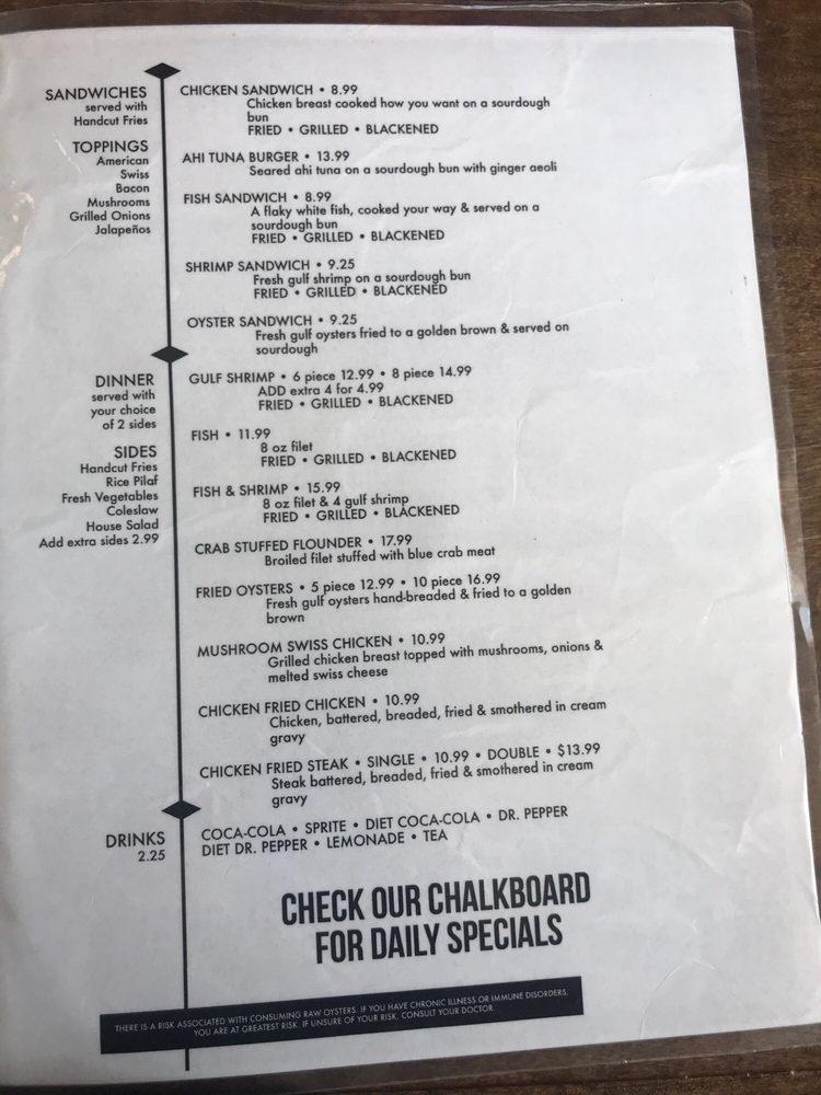 Menu at Black Diamond Oyster Bar, Corpus Christi, 418 NAS Dr