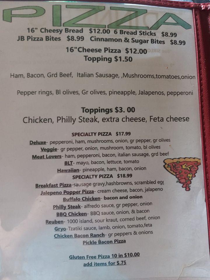 Menu at Jk's Whisper Cafe, Buckley