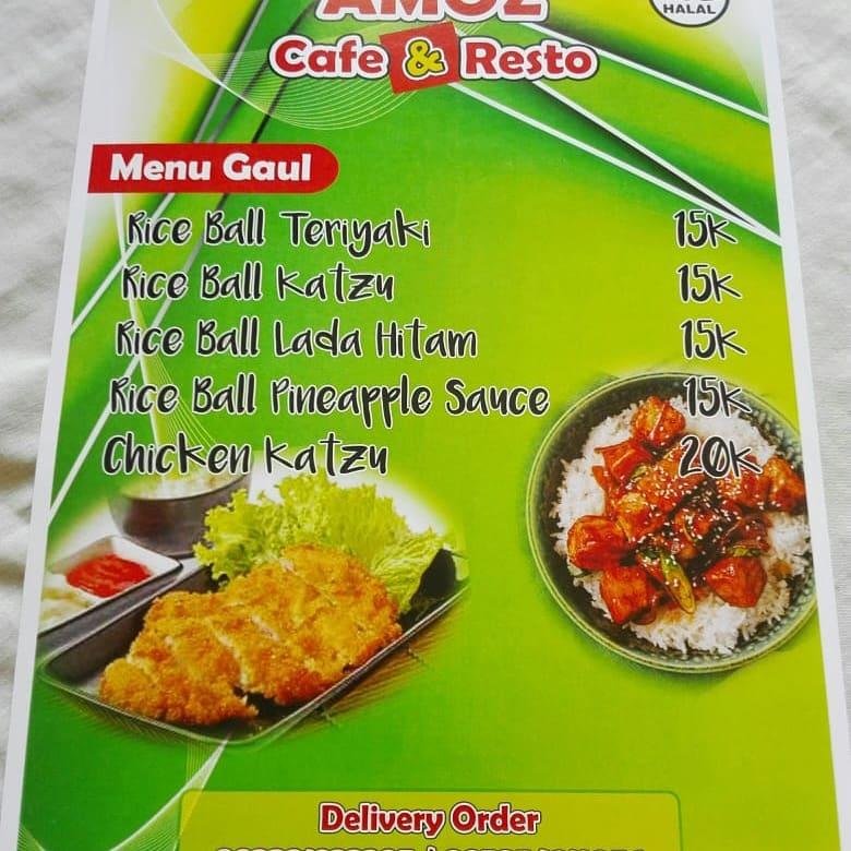 Menu at Amoz cafe resto, Banjarnegara