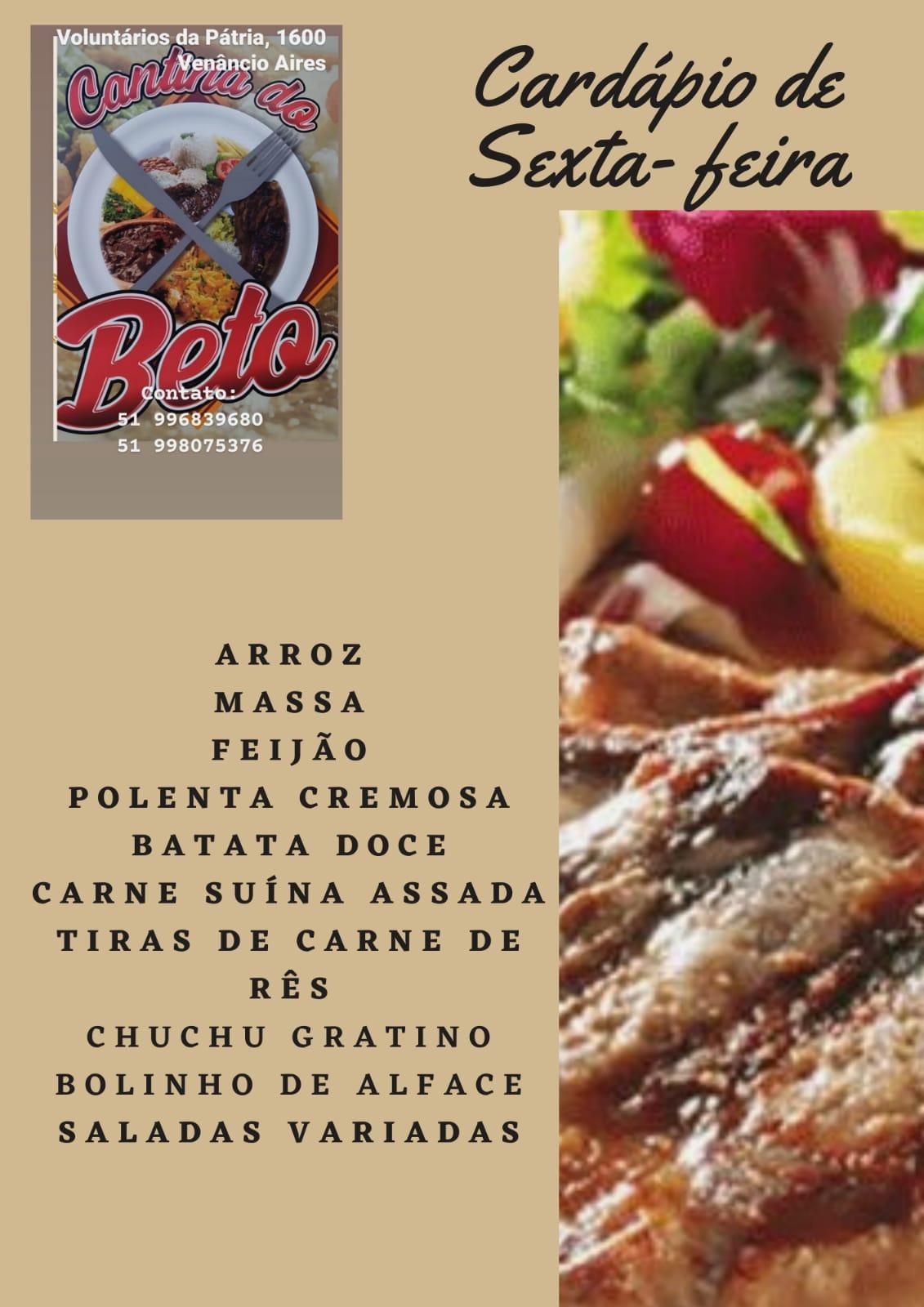 Menu em CANTINA DO BETO restaurante, Venâncio Aires