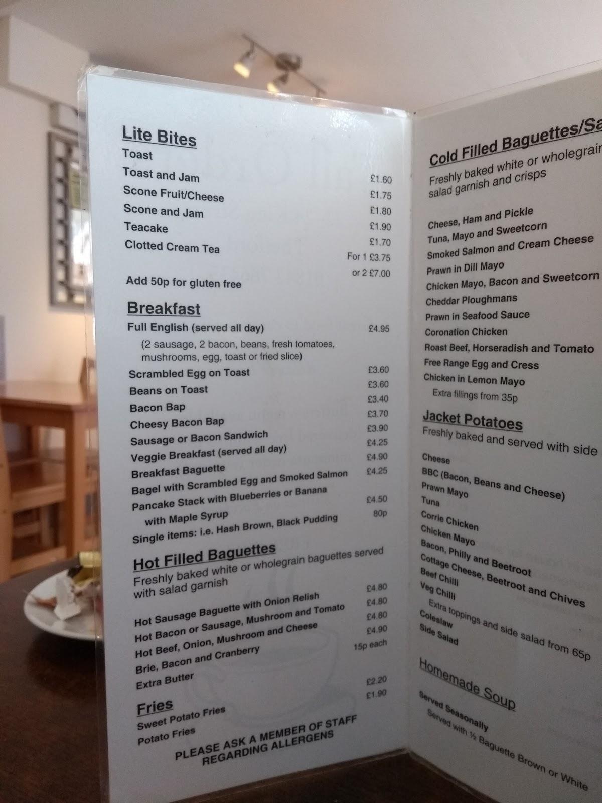 Menu at Tall Orders Coffee Shop cafe, Thetford