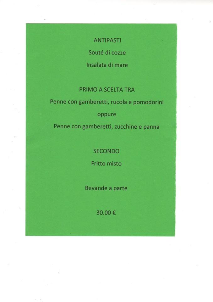Menu di La Medina 